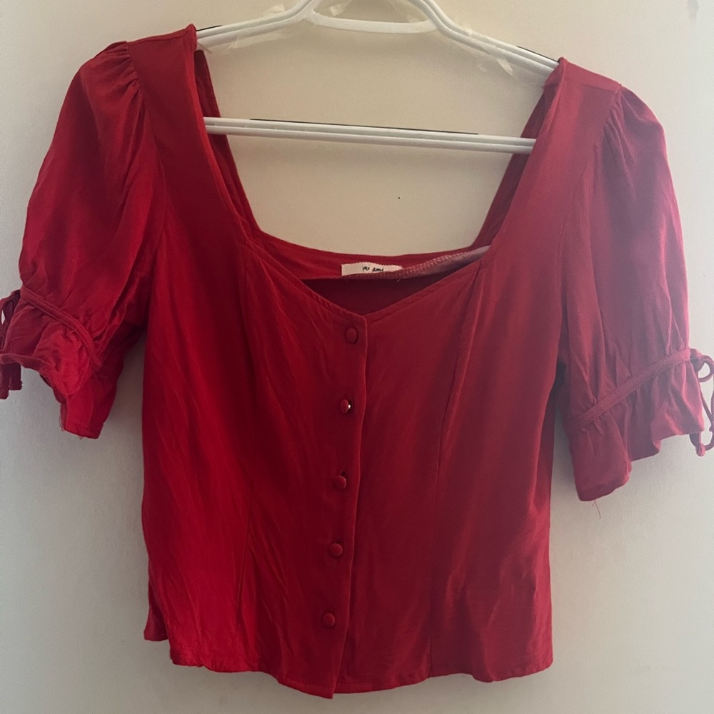 Red blouse